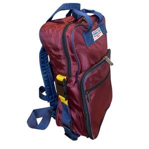 Olympia Sports Vintage Travel Bag Convertible Backpack Gym Burgundy Red Pack EDC